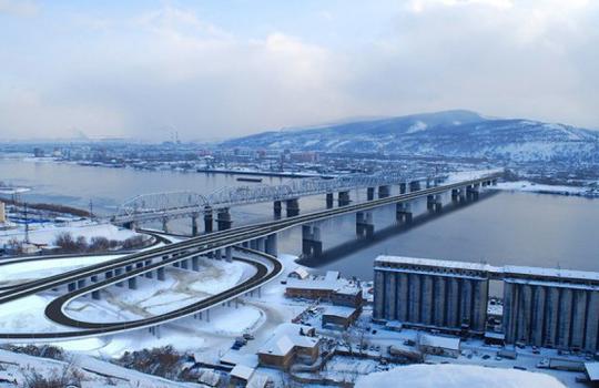 Construction of the 4th road bridge across the Yenisei River in Krasnoyarsk on the section between Dubrovinsky str. and Sverdlovskaya str. (1st stage)