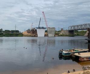 Bridge across the Volga River in Tver (Western Bridge)