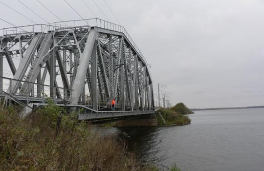 Обследование и оценка технического состояния моста через реку Шоша на 527 км ПК 6 по I и II главному пути ж/д линии Санкт-Петербург - Москва 